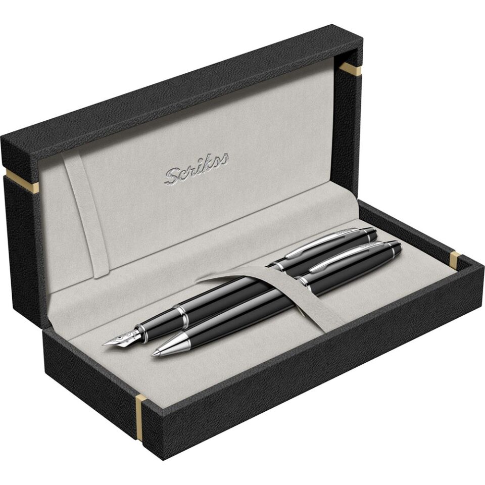 Scrikss 35 Dolmakalem - Tükenmez Kalem 2 Li Set Siyah