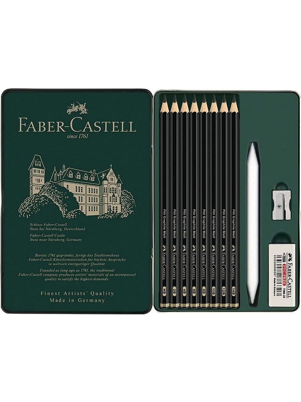 Faber-Castell Pitt Graphite Matt Dereceli Kalem 11 Parça Set