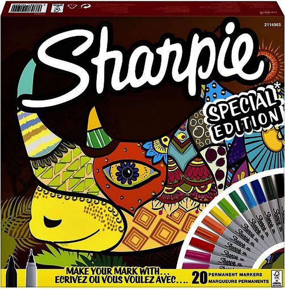 Sharpie Fine Permanent Markör 20 Li Karışık Kutu - Gergedan