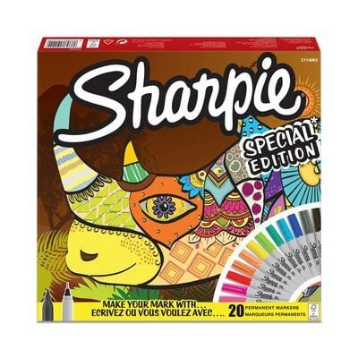 Sharpie Fine Permanent Markör 20 Li Karışık Kutu - Gergedan
