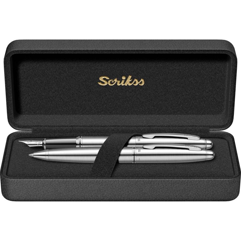 Scrikss 88 Dolmakalem - Tükenmez Kalem 2 Li Set Krom