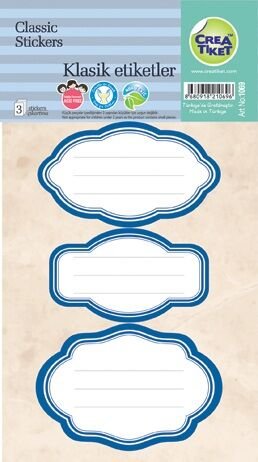 Crea Etiket Klasik Etiketler - Oval