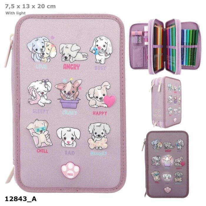 Top Modell 3 Katlı Ruh Hali Işıklı  Dolu Kalem Kutusu