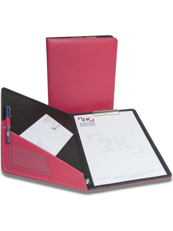 2K Sekreterlik Kapaklı A4 501-7 Fuşya 100 Yaprak 24x32 Cm