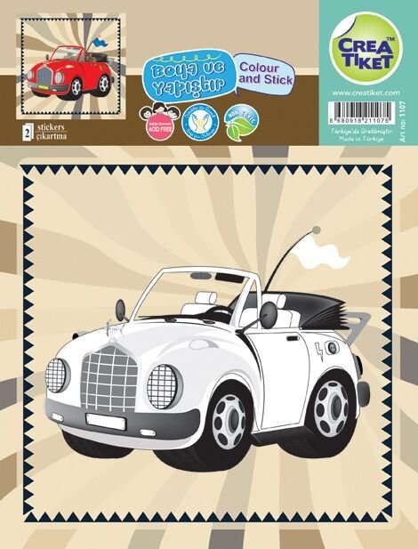 Crea Etiket Taşıtlar - Kırmızı Araba