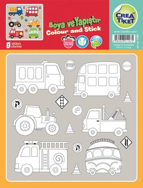 Crea Etiket Taşıtlar - Kırmızı Araba