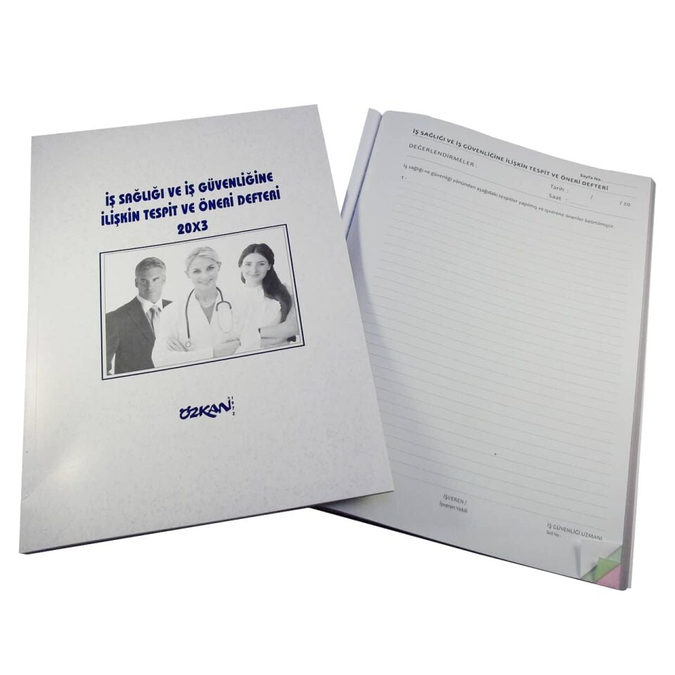 Özkan İş Sağlığı Ve İş Güvenliğine İlişkin Tespit Ve Öneri Defteri Karton Kapak 20x3