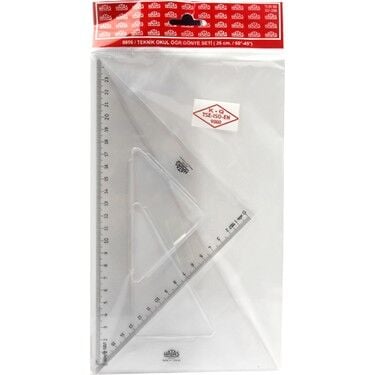 Hatas Teknik Okul Öğrenci Gönye Seti 26 Cm 60 45 Derece