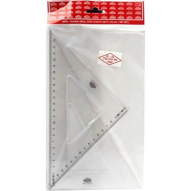 Hatas Teknik Okul Öğrenci Gönye Seti 26 Cm 60 45 Derece