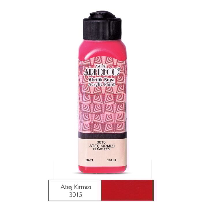 Artdeco Akrilik Boya 140 Ml Ateş Kırmızı 3015