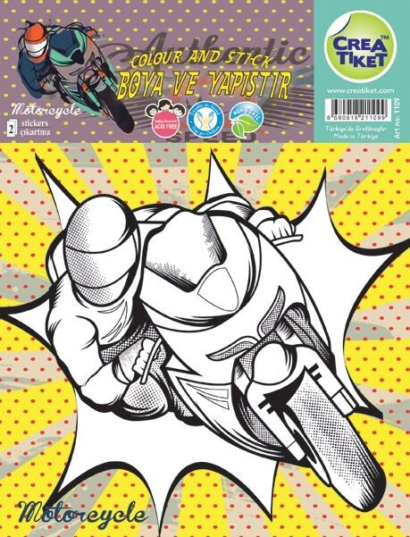 Crea Etiket Yarış Arabası - Motor