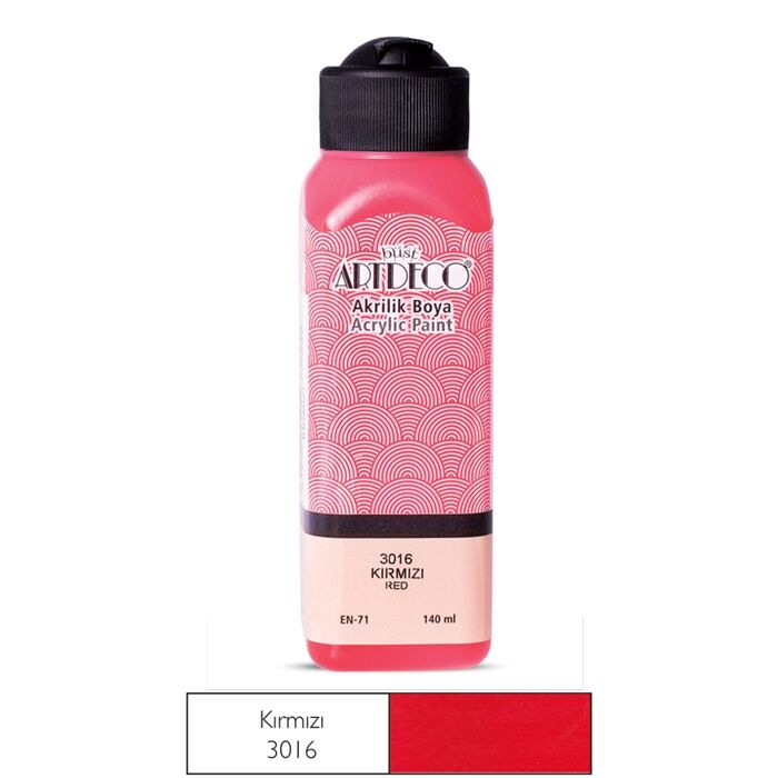 Artdeco Akrilik Boya 140 Ml Kırmızı 3016