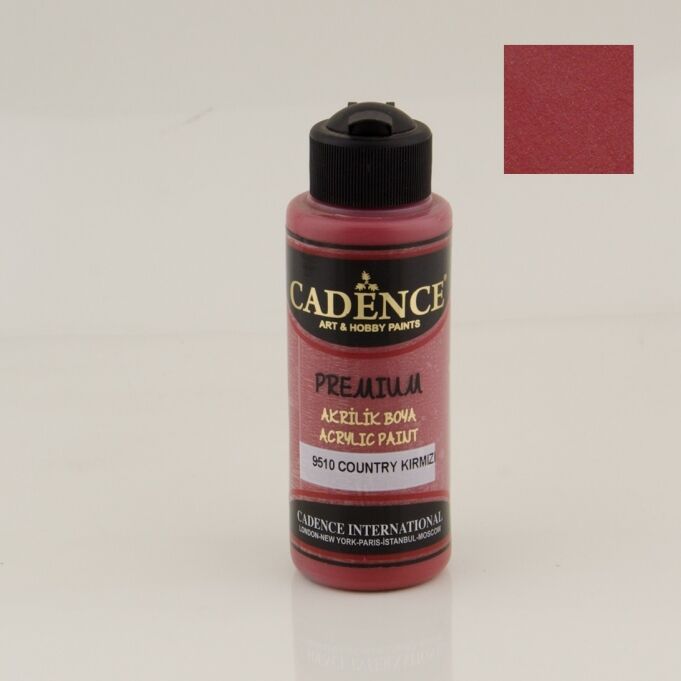 Cadence Premium Akrilik Boya 9510 Country Kırmızı 120 Ml