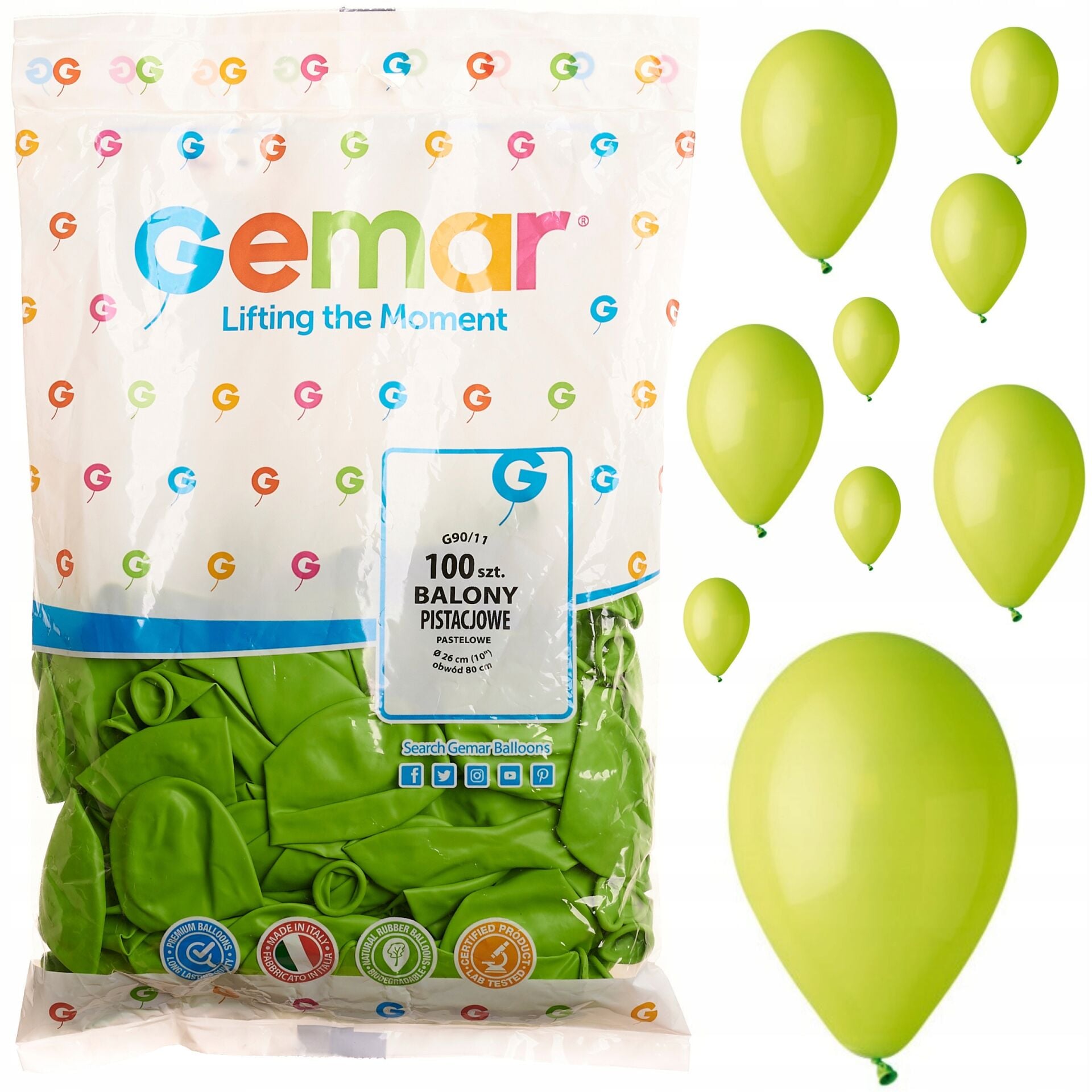Gemar Balon Açık Yeşil 10'' 100 Lü Paket