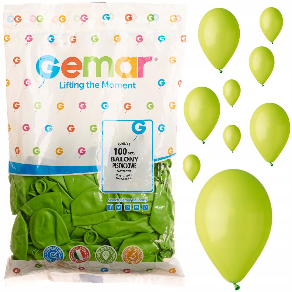 Gemar Balon Açık Yeşil 10'' 100 Lü Paket