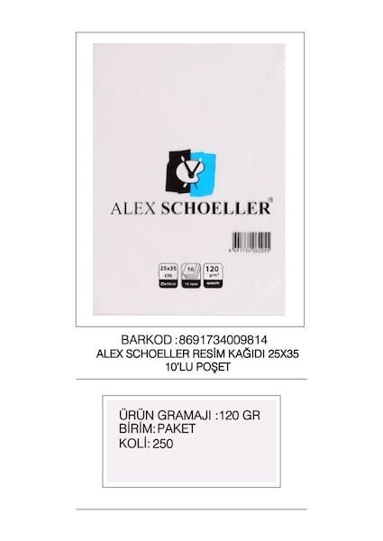 Alex Resim Kağıdı 25x35 Cm 120 Gr 10 Lu Poşet