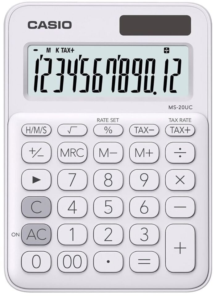 Casio Hesap Makinesi Masaüstü Ms-20Uc-We 12 Hane