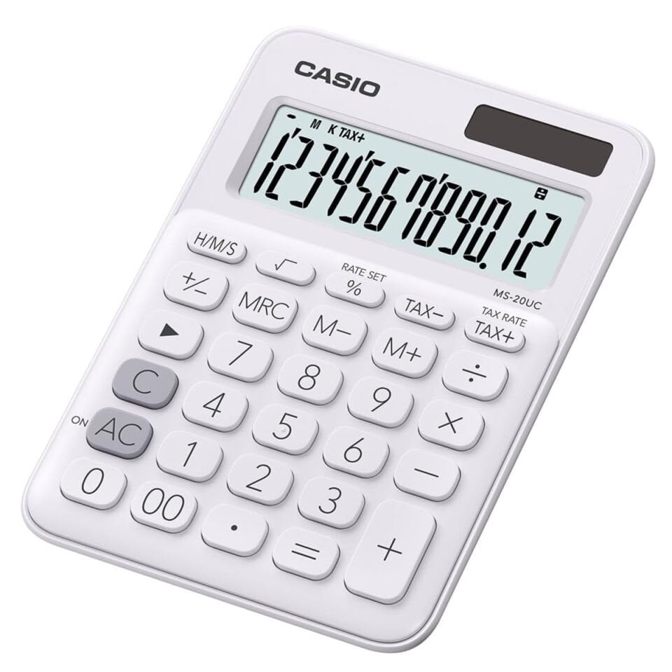 Casio Hesap Makinesi Masaüstü Ms-20Uc-We 12 Hane