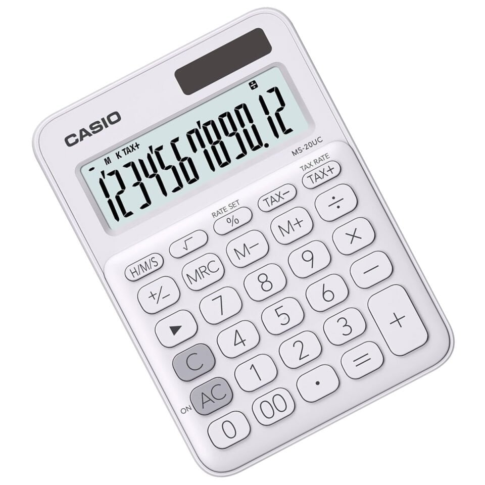 Casio Hesap Makinesi Masaüstü Ms-20Uc-We 12 Hane