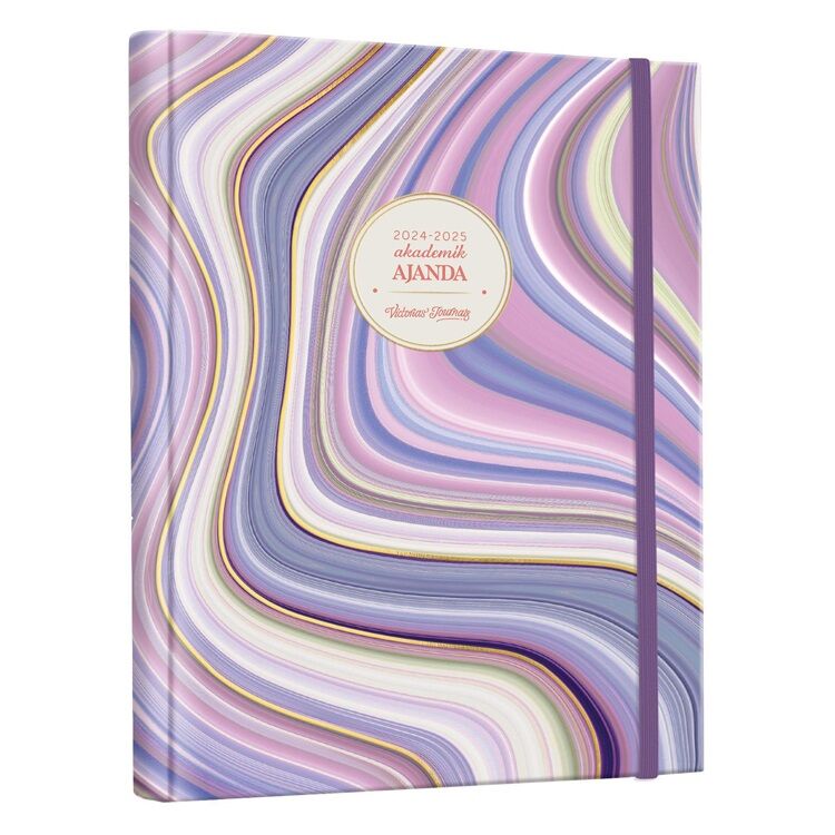 Victoria's Journals 17x23 Cm 17x23 Gizli Spiralli Akademik Ajanda 2024-2025  100 Gr 192 Sayfa