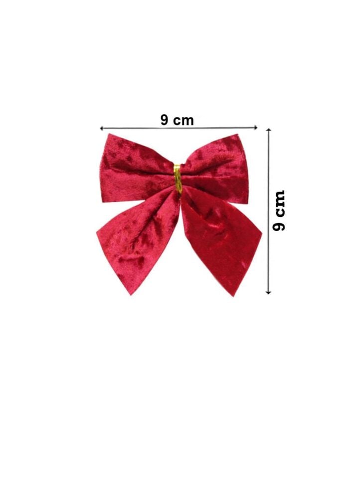 Astaş Kirmizi Kadife Fiyonk 9 Cm 4 Lü