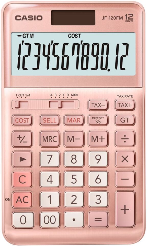 Casio Hesap Makinesi Masaüstü Jf-120Fm Pk 12 Hane