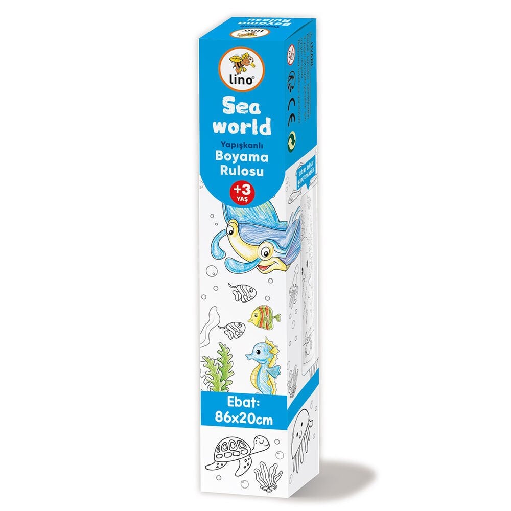 Lino Yapışkanlı Boyama Rulosu Sea World 86x20 Cm    
