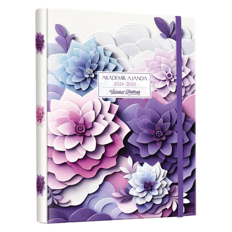 Victoria's Journals 17x23 Cm 17x23 Gizli Spiralli Akademik Ajanda 2024-2025  100 Gr 192 Sayfa