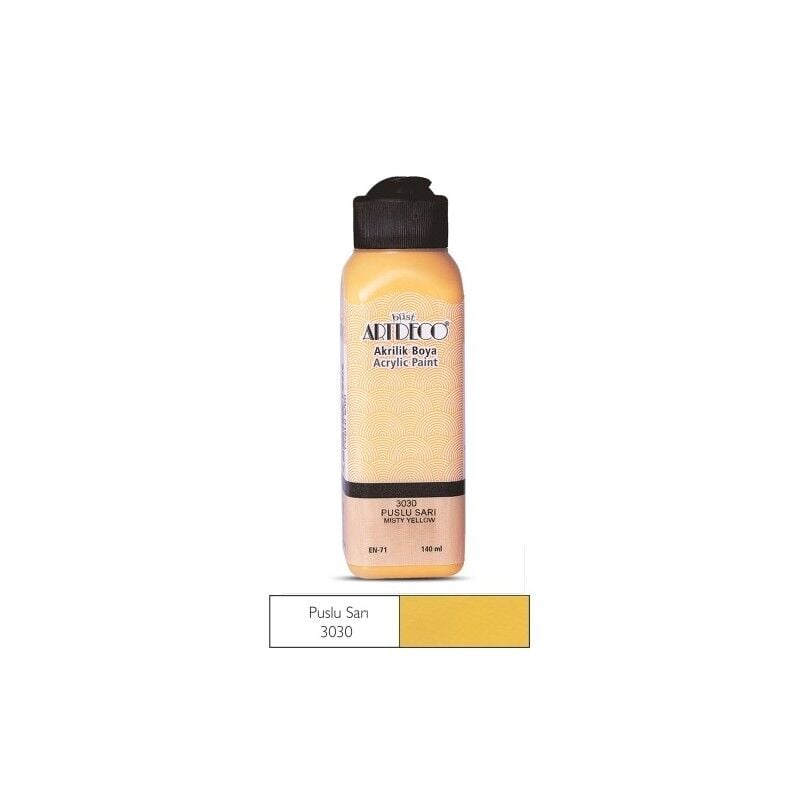 Artdeco Akrilik Boya 140 Ml Puslu Sarı 3030