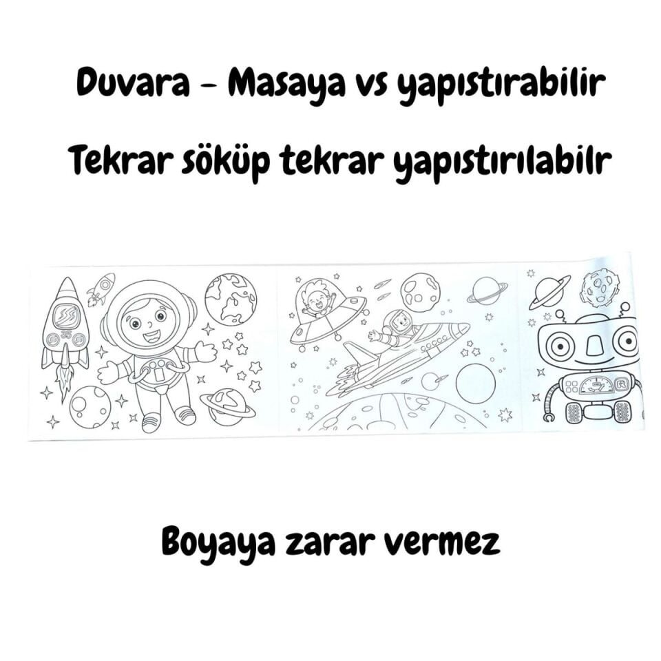 Lino Yapışkanlı Boyama Rulosu Dream Space 86x20 Cm    