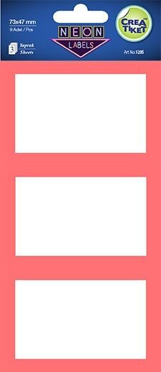 Crea Etiket Turuncu Neon Etiket