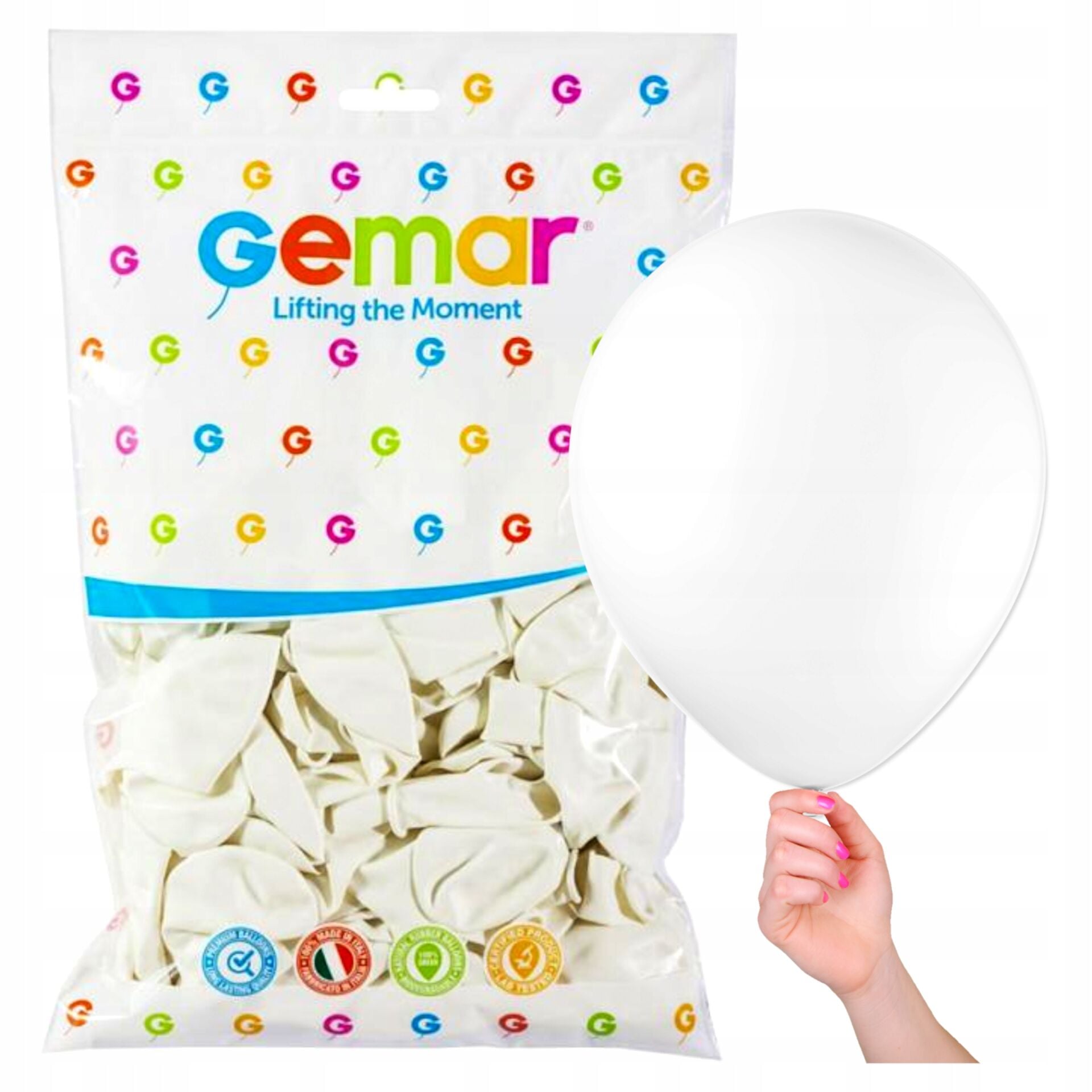 Gemar Balon Beyaz 10'' 100 Lü Paket