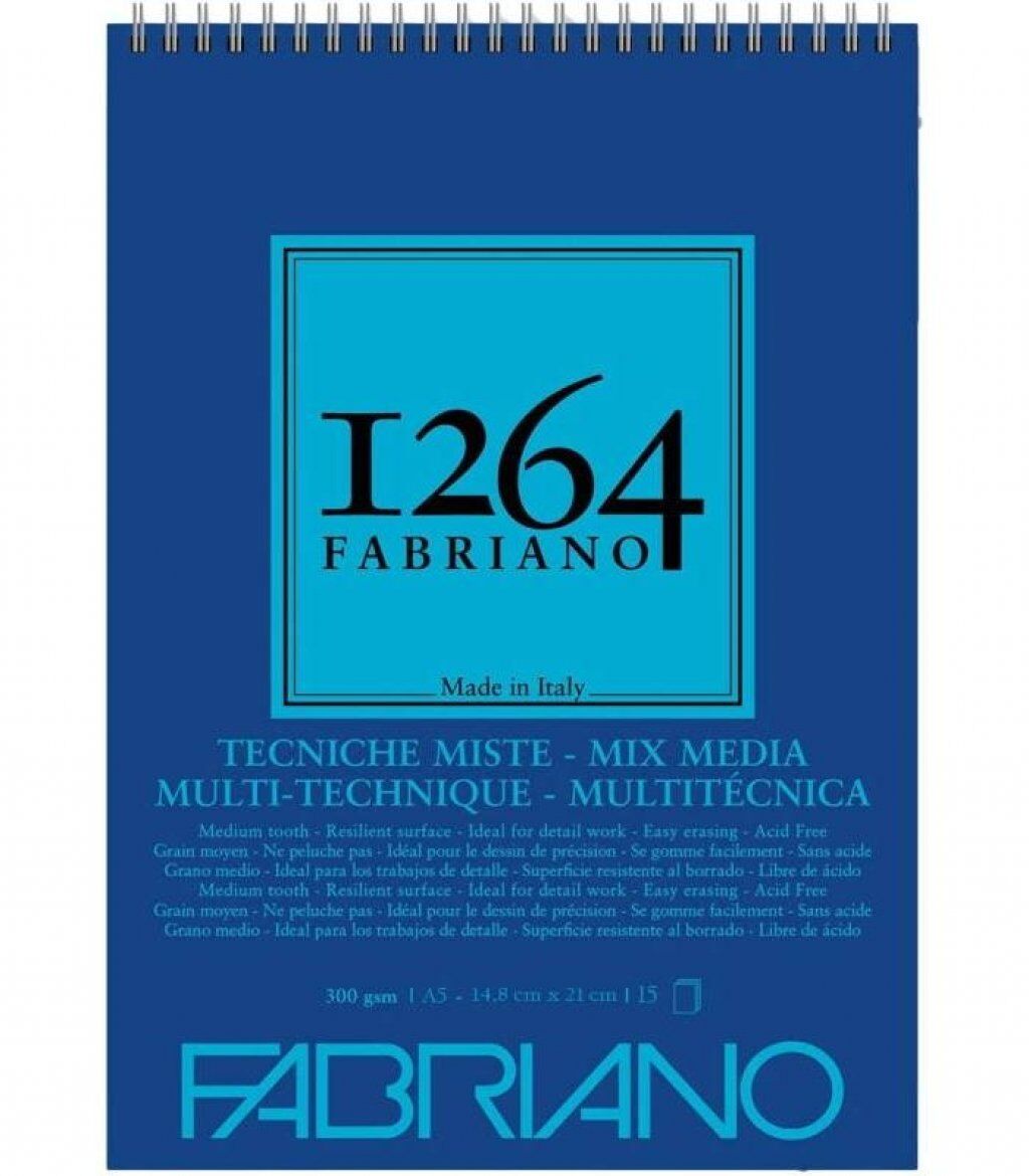 Fabriano 1264 Mix Media Defter 300 Gr A5 15 Yaprak Spiralli