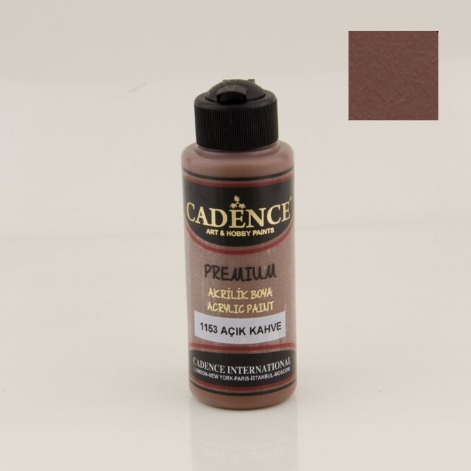 Cadence Premium Akrilik Boya 1153 Açık Kahve 120 Ml
