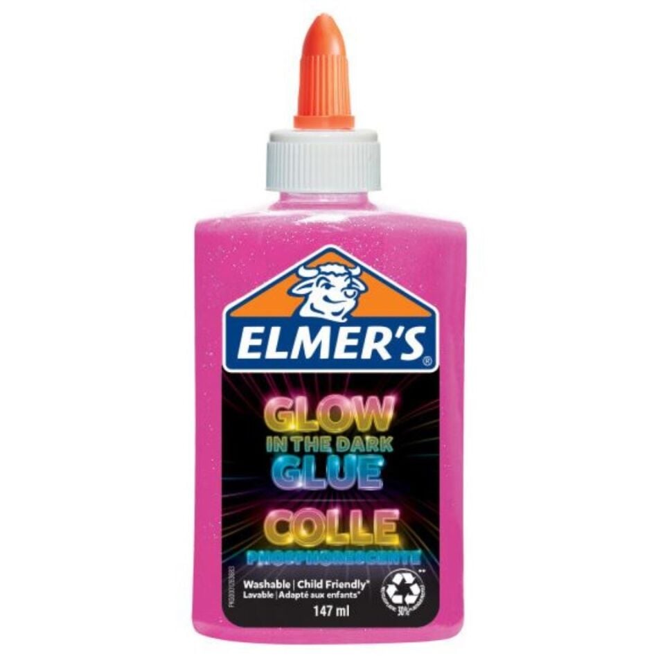 ELmers Karanlıkta Parlayan Yapıştırıcı Pembe