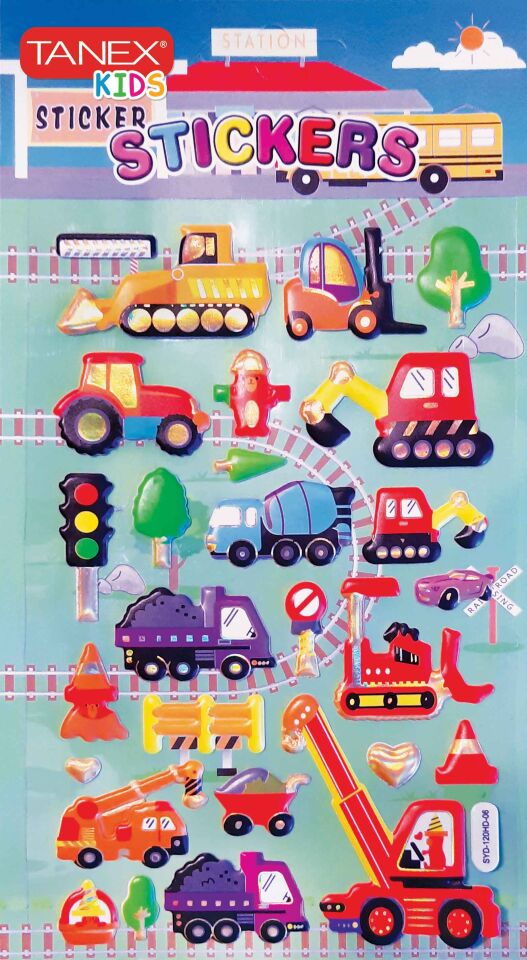 Tanex Tnx-26152 İş Makineleri Serisi 3D Etiketi