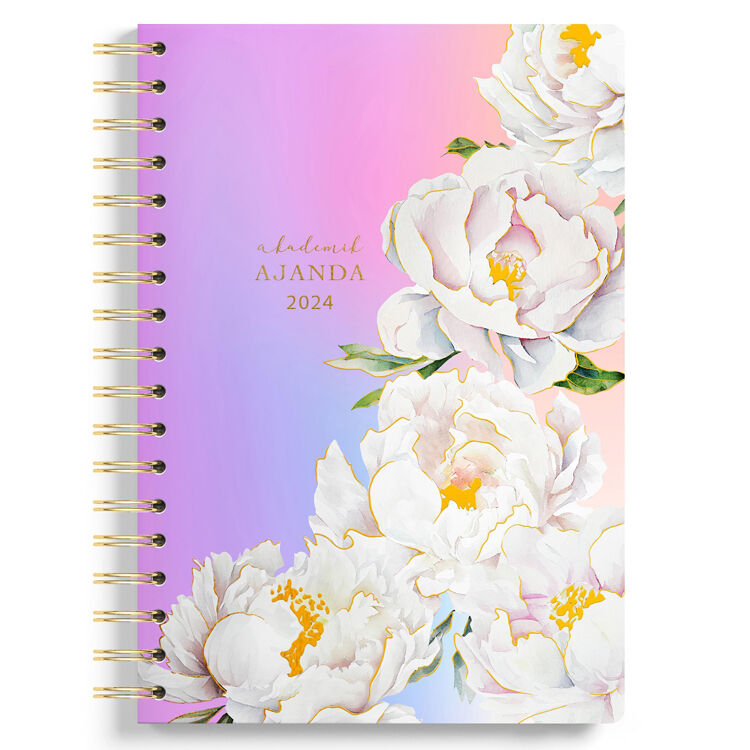 Victoria's Journals 17x23 Cm Spiralli Sert Kapak Akademik Ajanda 2024-2025  100 Gr 192 Sayfa