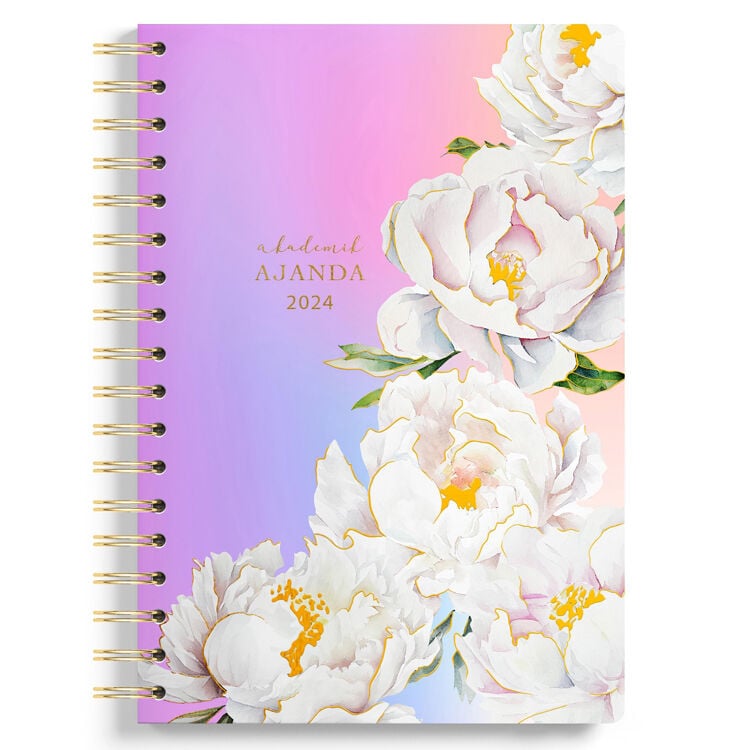 Victoria's Journals 17x23 Cm Spiralli Sert Kapak Akademik Ajanda 2024-2025  100 Gr 192 Sayfa