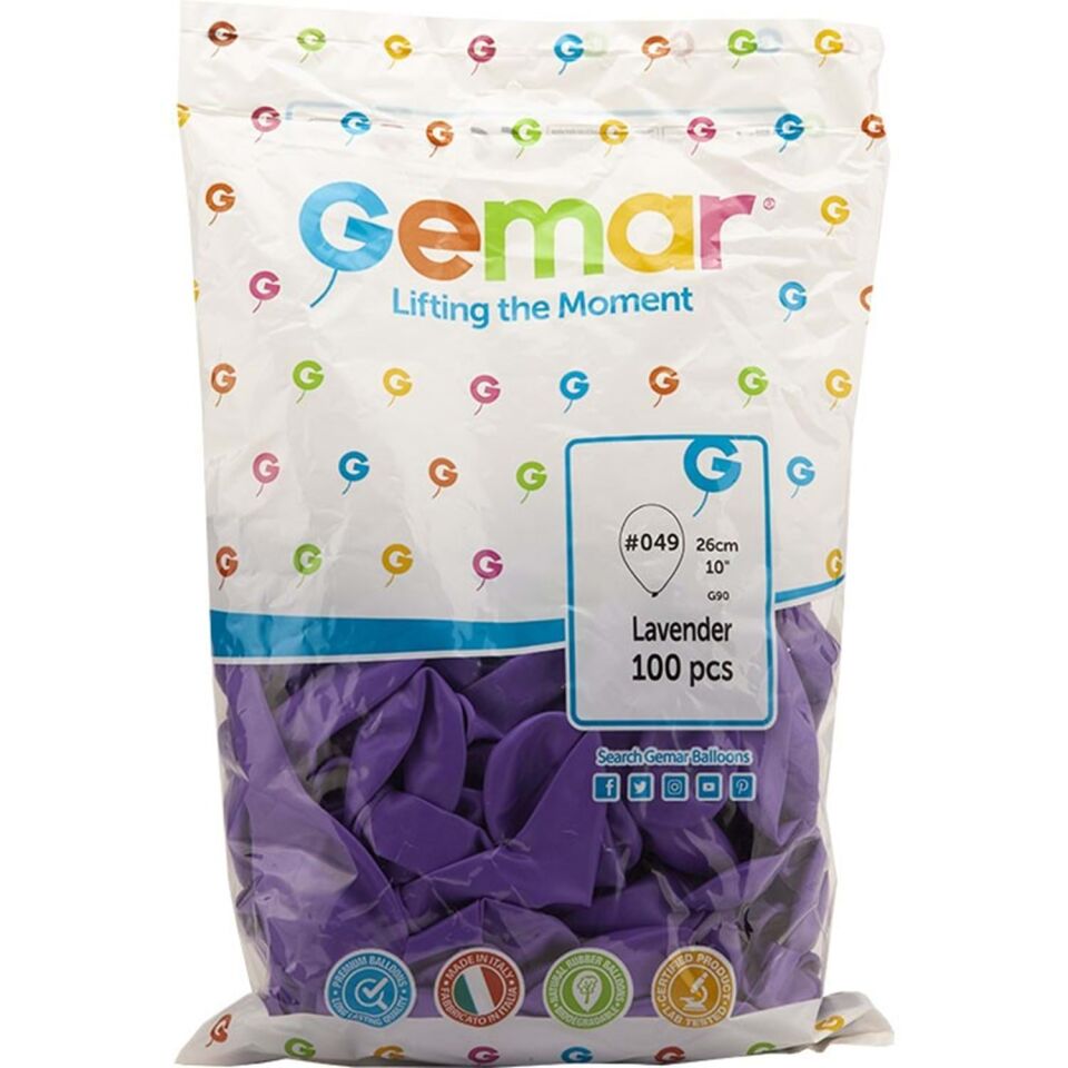 Gemar Balon Lavender 10'' 100 Lü Paket