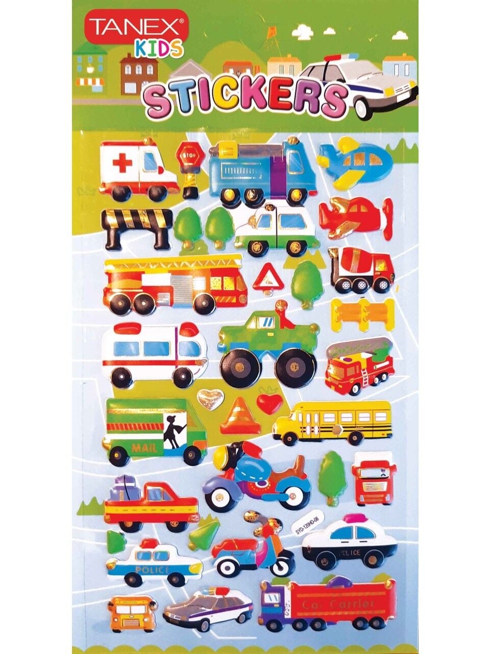 Tanex Tnx-26153 Ulaşım Araçları Serisi 3D Etiketi