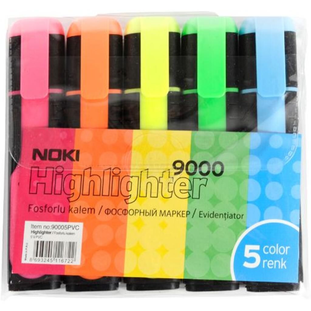 Noki Fosforlu Kalem 5 Li Pvc