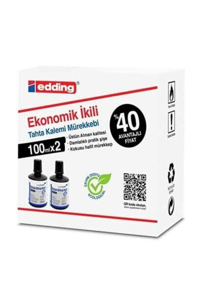 Legamaster Tahta Kalemi Mürekkebi 100 Ml 2 Li Kutu Siyah