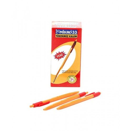 Mikro M-33 Tükenmez Kalem Kırmızı 60 Lı Paket