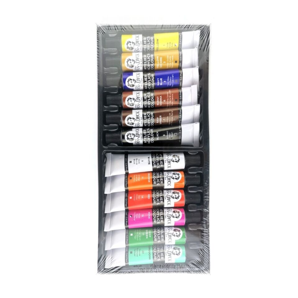 Van Dyck Atelier Akrilik Boya 12 Renk Set