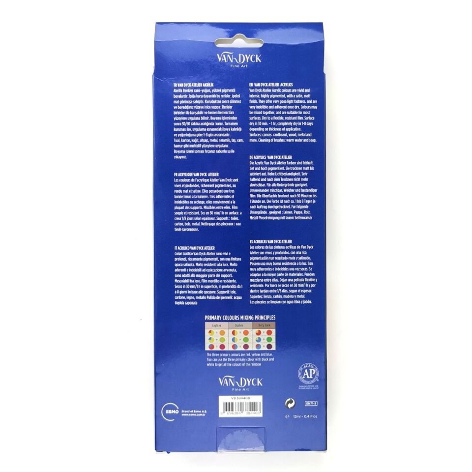Van Dyck Atelier Akrilik Boya 12 Renk Set