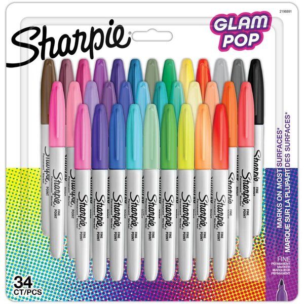 Sharpie Permanent Fine Glam Pop 34 Lü