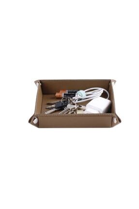 2K Sepet Masa Üstü Kare 150-2 Kahverengi 16,5x16,5 Cm
