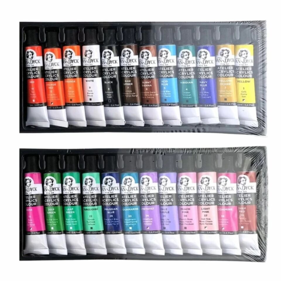 Van Dyck Atelier Akrilik Boya 24 Renk Set