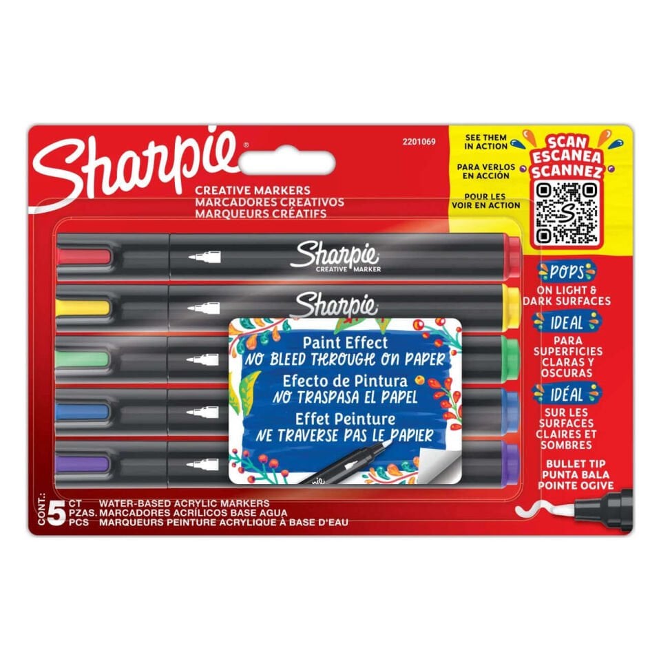 Sharpie Permanent Fine Yuvarlak Uç 5 Li