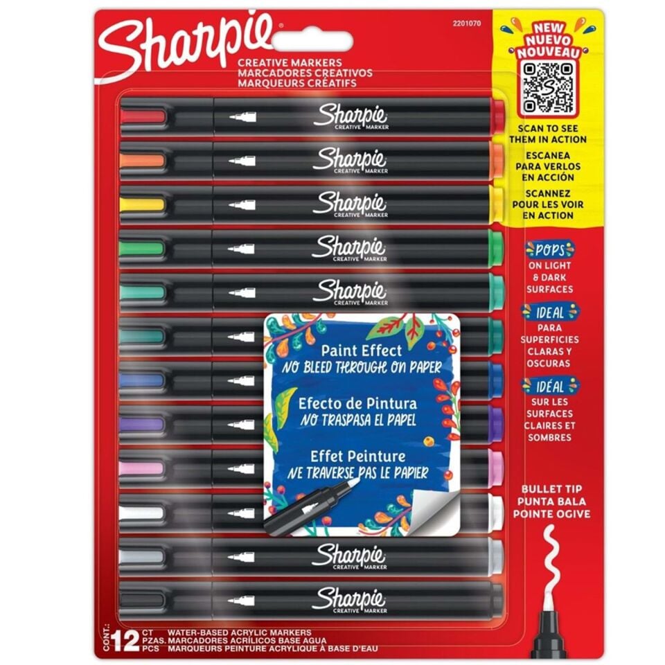 Sharpie Permanent Fine Yuvarlak Uç 12 Li